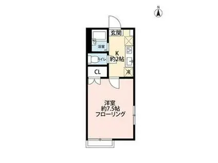 WELINA SHOE Ⅰ(1K/1階)の間取り写真