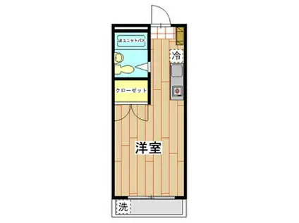 TKレジデンスⅡ(1K/2階)の間取り写真