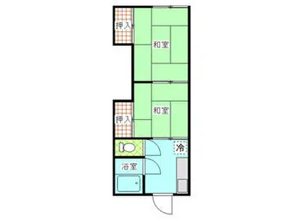 優和コーポ(2K/2階)の間取り写真