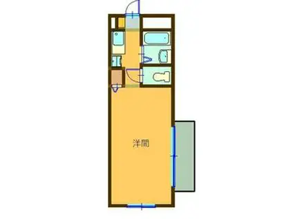 IS COURT(1K/3階)の間取り写真