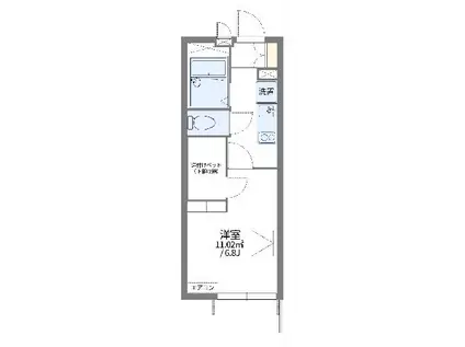 レオパレスKEN(1K/1階)の間取り写真