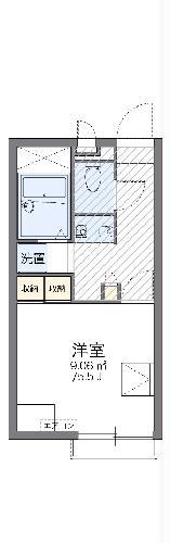 レオパレス三浦(1K/1階)の間取り写真