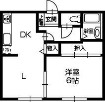 パストラルⅡ(1LDK/1階)の間取り写真
