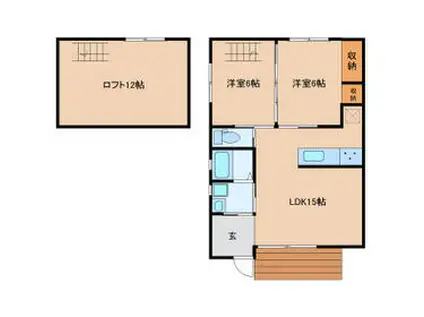 シャノワール(2LDK)の間取り写真