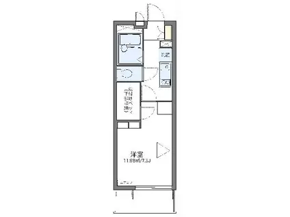 レオパレスITO(1K/1階)の間取り写真