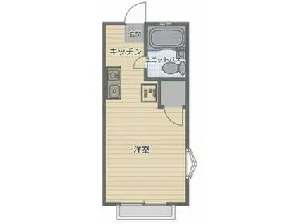 クレスト希望ヶ丘(1K/2階)の間取り写真