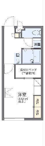 レオパレスHIRO大城(1K/2階)の間取り写真