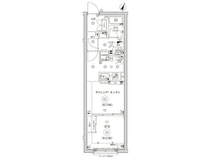 CREATIF池袋(1DK/2階)の間取り写真