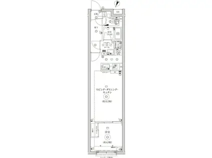 CREATIF池袋(1LDK/3階)の間取り写真