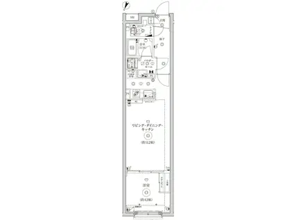 CREATIF池袋(1LDK/4階)の間取り写真