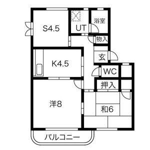 清住ハイツ 使い放題(2SDK/3階)の間取り写真
