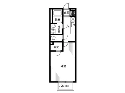 アムールCATS(1K/1階)の間取り写真