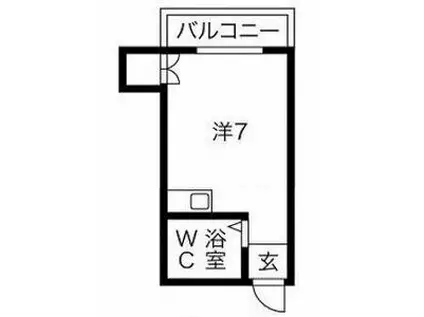 アパートメント摂津Ⅱ(ワンルーム/5階)の間取り写真