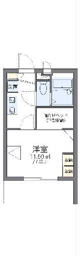 レオパレス中央(1K/2階)の間取り写真