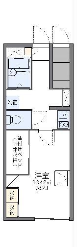 レオパレス青葉(1K/1階)の間取り写真