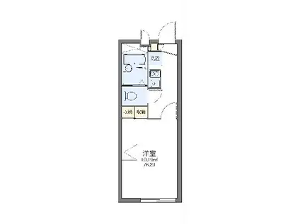 レオパレスコスモⅡ(1K/2階)の間取り写真