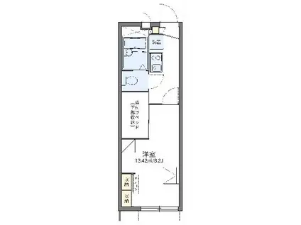 レオパレスMIYO(1K/1階)の間取り写真