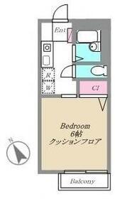 GRANDCHARIOT(1K/2階)の間取り写真