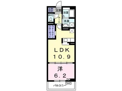 ル・グランボヌール(1LDK/1階)の間取り写真