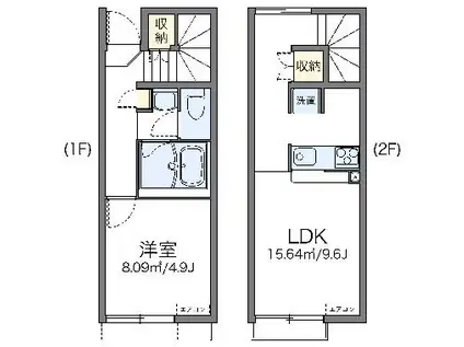 レオネクスト葵一番館(1LDK/1階)の間取り写真