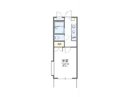 レオパレスアヴィオンⅡ(1K/2階)の間取り写真