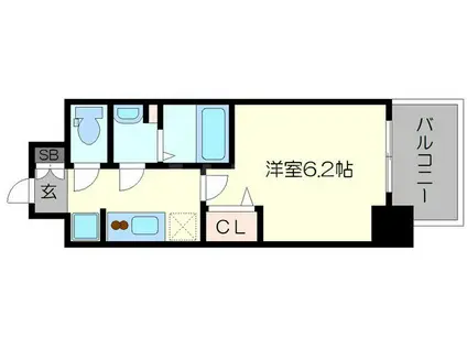 プレサンス難波インフィニティ(1K/8階)の間取り写真