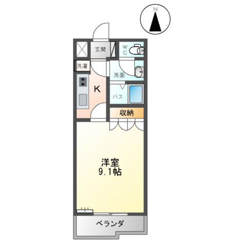 MARINE FORT(1K/1階)の間取り写真