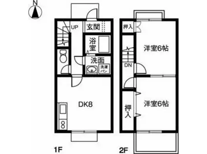 DUPLEX国王379(2LDK)の間取り写真