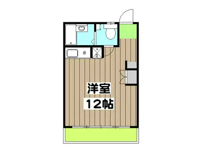マンション三木(ワンルーム/2階)の間取り写真