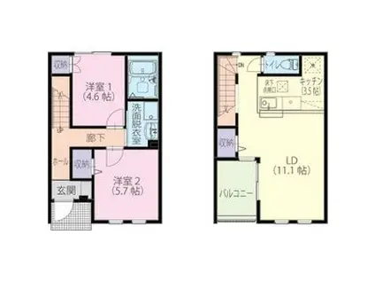 ファウンテンⅡ(2LDK)の間取り写真
