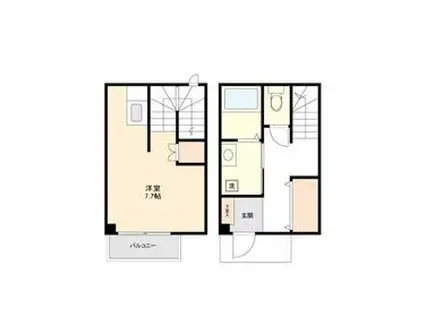 LIEN—A(ワンルーム/1階)の間取り写真