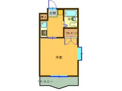 コナビック上西(1K/4階)の間取り写真