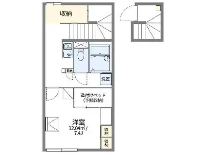 レオパレス高岡レジデンス(1K/2階)の間取り写真