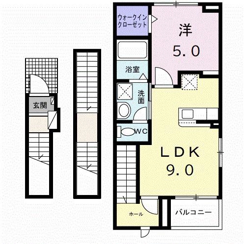 プラン デ エピ(1LDK/3階)の間取り写真