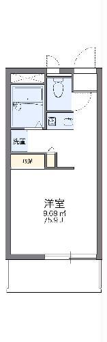レオパレスフレッシュⅢ(1K/2階)の間取り写真