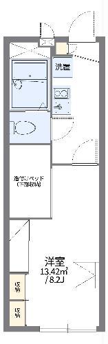 レオパレス大将ヶ根(1K/1階)の間取り写真
