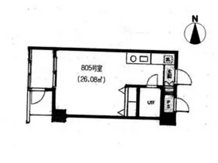 MF9ビル(ワンルーム/8階)の間取り写真