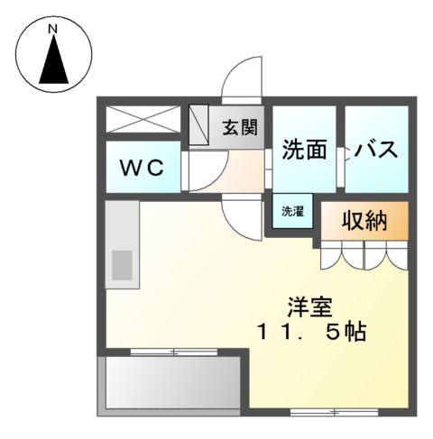 アーバンシティ(ワンルーム/1階)の間取り写真