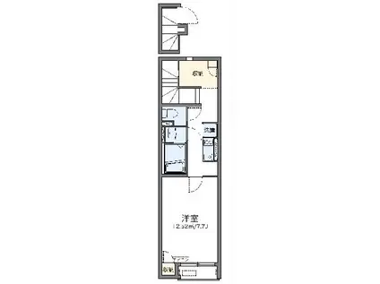 レオネクストクエスタ(1K/2階)の間取り写真