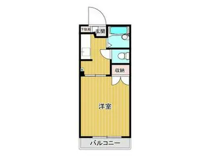 シャルマン越谷A(1K/2階)の間取り写真