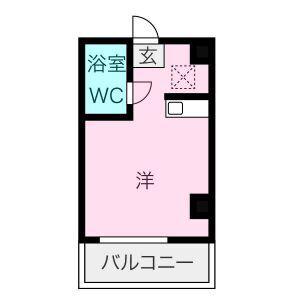ノースグリーンビル(ワンルーム/2階)の間取り写真