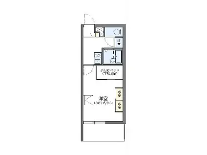 レオパレスYOGI(1K/3階)の間取り写真