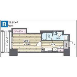 HF四条河原町レジデンス(1K/4階)の間取り写真