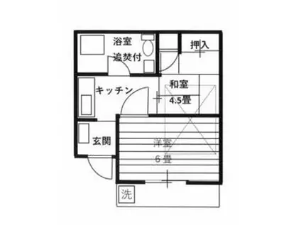 横浜市ブルーライン 新羽駅 徒歩21分 2階建 築57年(2K)の間取り写真