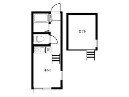 金沢キャロルガーデンズ(ワンルーム/1階)の間取り写真