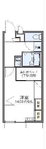 レオパレスマメーズ柴(1K/1階)の間取り写真