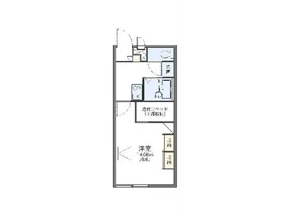 レオパレスアドミラブール(1K/1階)の間取り写真