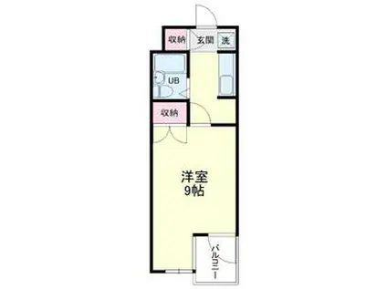 シャトレ富塚(1K/1階)の間取り写真