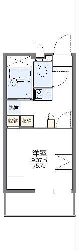 レオパレス新町C(1K/2階)の間取り写真