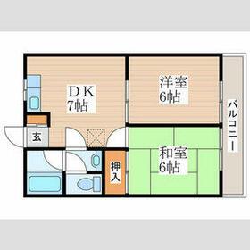 ワコーレエレガンス青梅(2DK/1階)の間取り写真